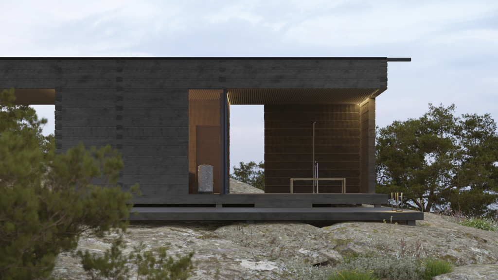 Design sauna project by Tulikivi in the midst of beautiful nature